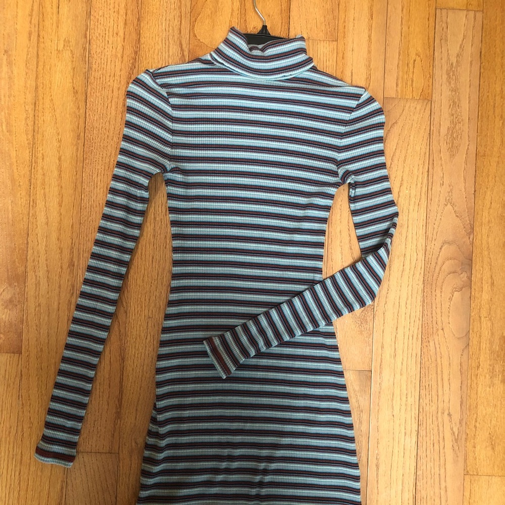 striped turtleneck sweater dress size S